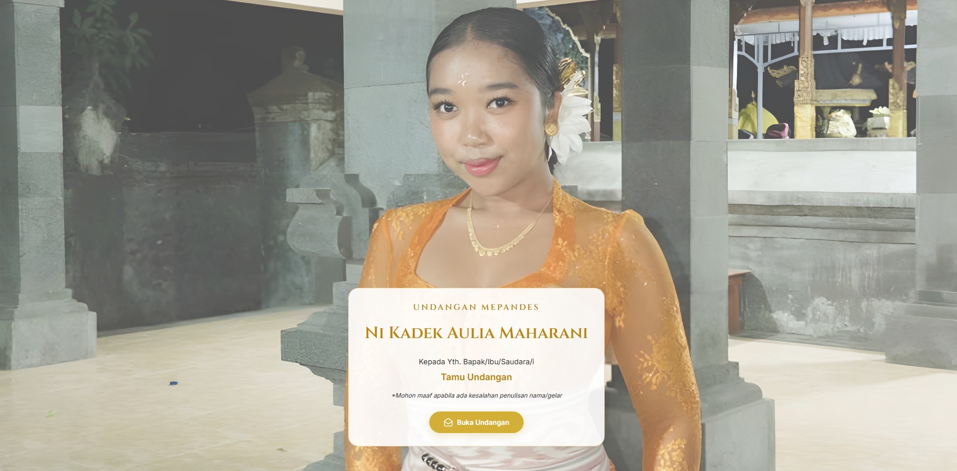 Undangan Digital Mepandes Aulia